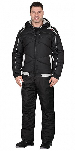 Костюм утепленный &amp;quot;Имидж&amp;quot; с брюками черный КСМ 707