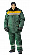 Костюм утепленный "Вьюга" с п/к т.зелёный/жёлтый КСМ 807