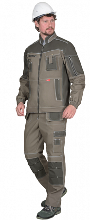 Куртка "ТОКИО" т. песочный с хаки 100%х/б пл. 265 г/кв.м КРТ 112