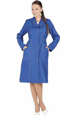 Халат рабочий женский "Сибирячка" василек ХЛТ 455