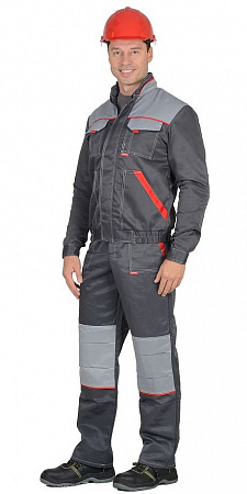 Костюм "Маяк" с п/к  т.серый/св.серый  КСМ 345