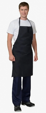 Фартук с грудкой черный (бязь) ФРТ 1336
