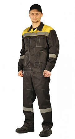 Костюм "Орда" с п/к черный/желтый КСМ 379