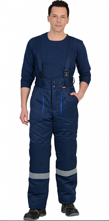Костюм утепленный "Север-1" с брюками (4 класс защиты) т.синий/василек КСМ 713
