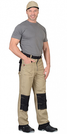 Брюки "Вест" бежевый/черный БРК 049