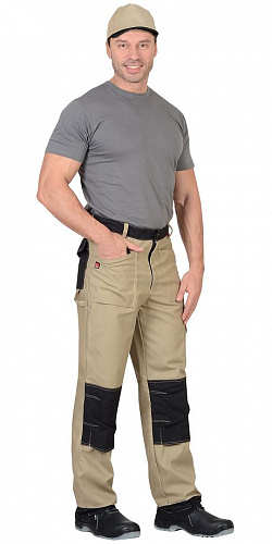 Брюки &amp;quot;Вест&amp;quot; бежевый/черный БРК 049