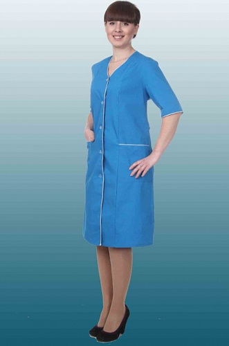 Халат женский &amp;quot;Василиса&amp;quot; васильковый ХЛТ 1004