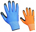 Перчатки нейлоновые со вспененным покрытием &amp;quot;ПЛАМЯ&amp;quot; Сине-белые
