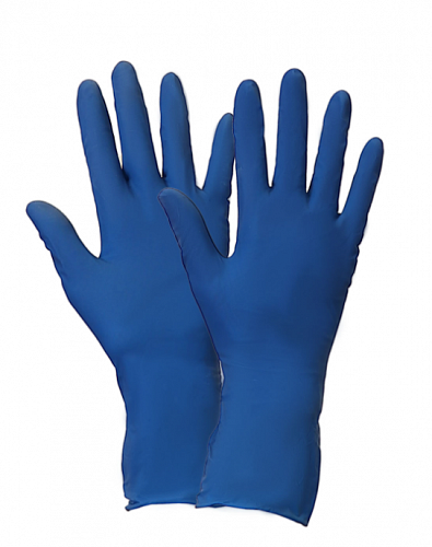 Перчатки одноразовые Safeprotect ХайРиск (латексные неопудр, текстур., 26гр, синие) (25пар)