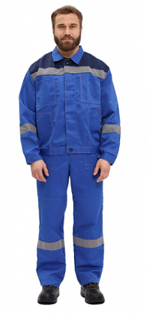 Костюм "Легионер" с п/к васильковый/т. синий КСМ 387/1