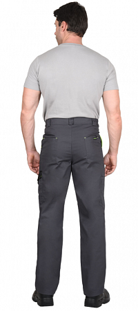 Брюки "ХОВАРД" т. серый с черным, лим отделка БРК 701