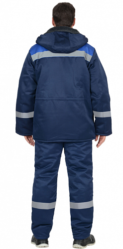 Костюм утепленный &amp;quot;БРИГАДИР&amp;quot; с брюками т.синий/василек КСМ 701