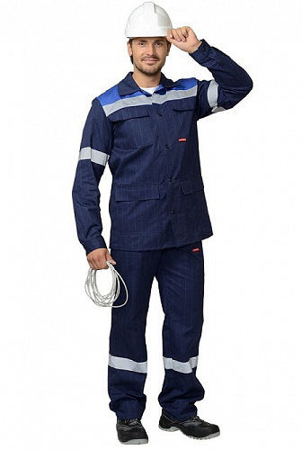 Костюм &amp;quot;Антистат&amp;quot; с п/к т.синий КСМ 386