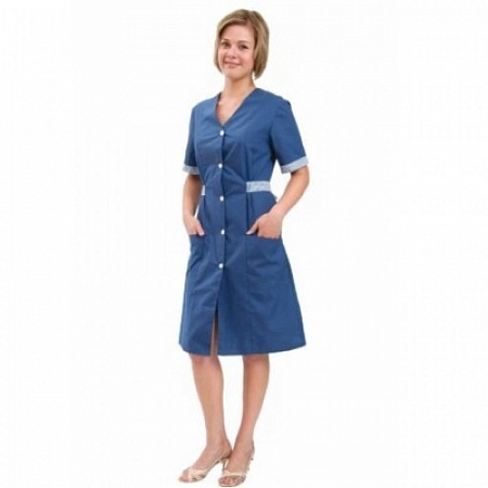 Халат женский "Универсальный" синий ХЛТ 1003