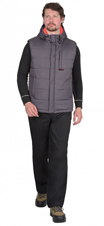 Жилет утепленный "Зодиак" т.серый (оттенок баклажан) ЖЛТ 942