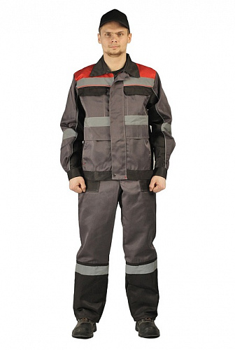 Костюм &amp;quot;Нефарио&amp;quot; с п/к серый/черный КСМ 350