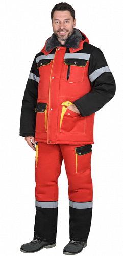 Костюм утепленный &amp;quot;Титан&amp;quot; с п/к красный КСМ 835