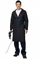 Халат рабочий &amp;quot;Классический&amp;quot; (диагональ) чёрный ХЛТ 474