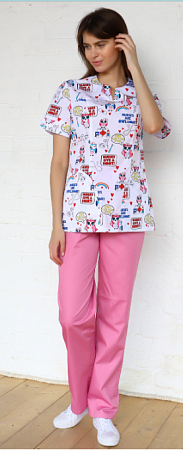 Костюм хирургический женский "Принт" КСМ 1657