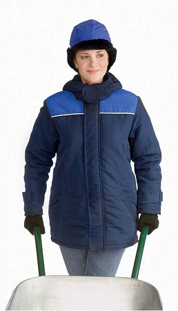 Куртка утепленная женская "Урал" т.синий/василек КРТ 551