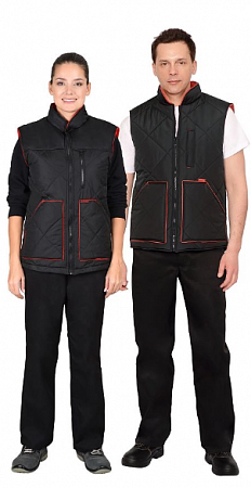 Жилет утепленный "Европа" (флис) черный ЖЛТ 919