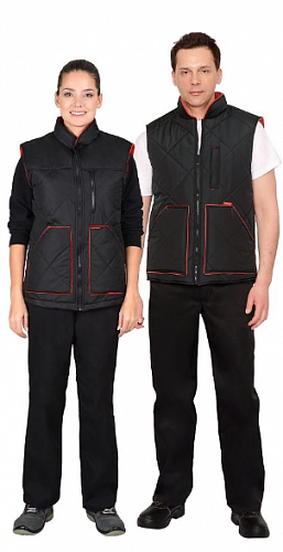 Жилет утепленный &amp;quot;Европа&amp;quot; (флис) черный ЖЛТ 919