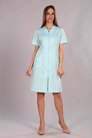 Халат медицинский женский "Дафна люкс" св.бирюза ХЛТ 1540