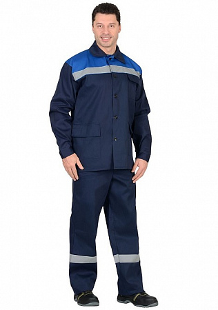 Костюм "Производственник" с брюками т.синий (тк. саржа) КСМ 220