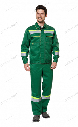 Костюм &amp;quot;Стюарт&amp;quot; с п/к зеленый/неоновый КСМ 529