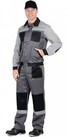Костюм "Лигор" с брюками серый КСМ 213