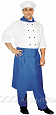 Костюм повара "Шеф" белый/василек КСМ 1310