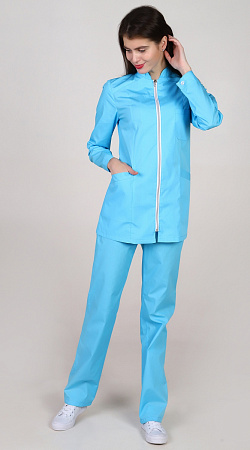 Костюм медицинский женский "София" св. бирюза КСМ 1671