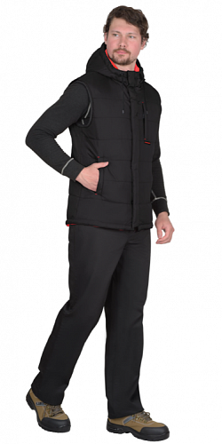 Жилет утепленный  &amp;quot;Зодиак&amp;quot; чёрный ЖЛТ 940