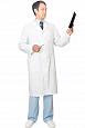 Халат медицинский мужской "Классика" 35%виск.65%ПЭ ХЛТ 1407