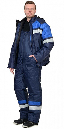 Костюм утепленный "Орбита" с п/к т.синий/василек КСМ 809