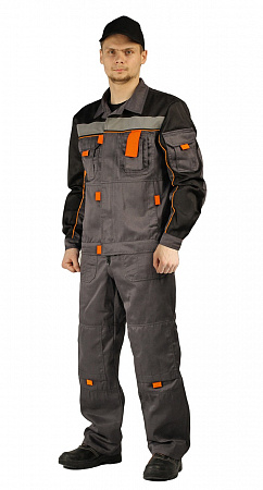 Костюм "Батур" с п/к т.серый/черный КСМ 369