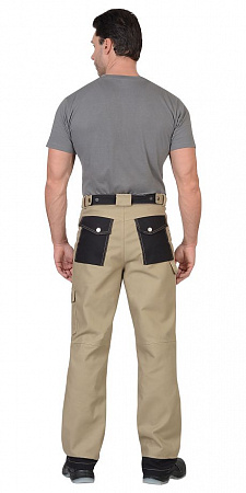 Брюки "Вест" бежевый/черный БРК 049