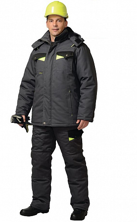 Костюм утепленный "Ховард" с брюками (4 класс защиты) т.серый КСМ 717