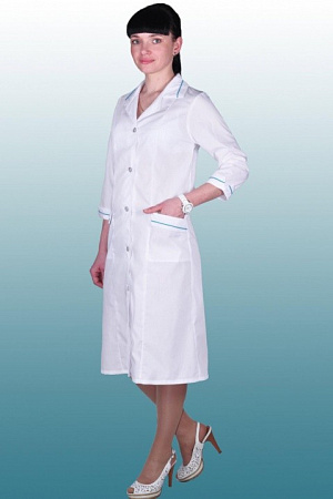 Халат медицинский женский "Изольда" белый ХЛТ 1503
