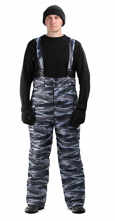 Брюки мужские "Охрана" зимние кмф серый вихрь