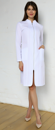 Халат медицинский женский "Элина" белый ХЛТ 1557