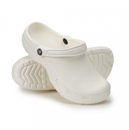 Сабо ЭВА КРОС мужские, с ремешком (белые) САБ 516