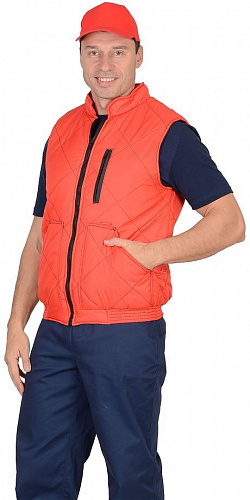 Жилет утепленный &amp;quot;Европа&amp;quot; (флис) красный ЖЛТ 915