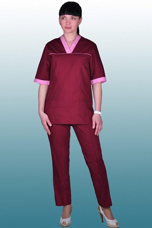 Костюм хирургический женский "Бордо" КСМ 1605