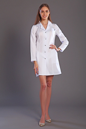 Халат медицинский женский "Анжелика" белый ХЛТ 1507